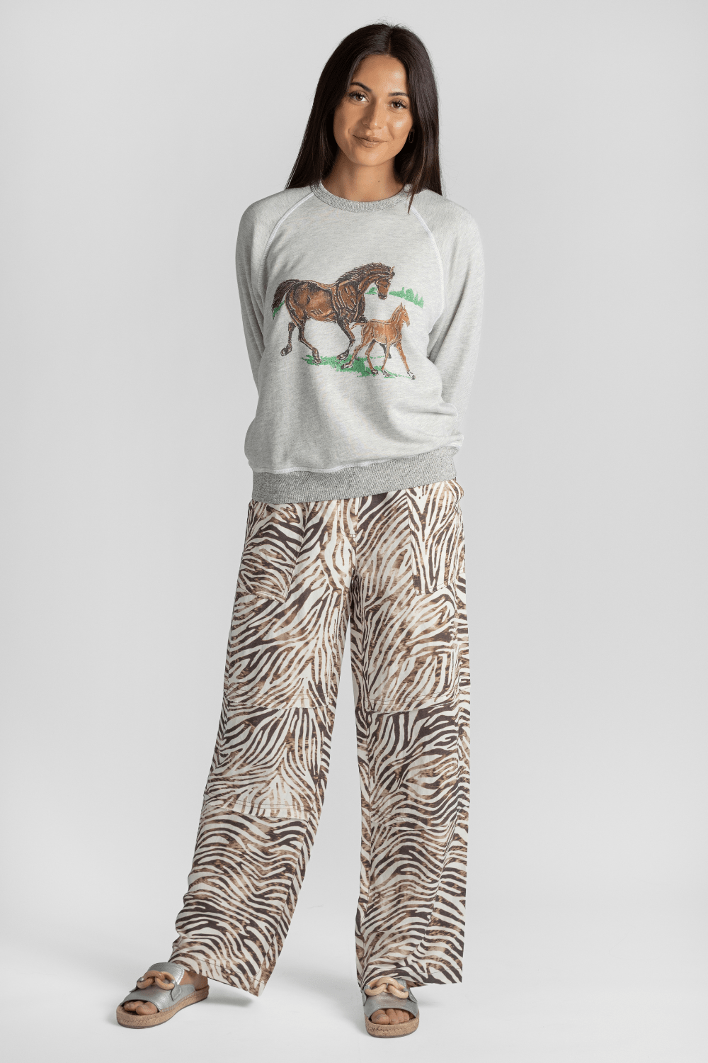 The College Sweatshirt w/Horses - The Great