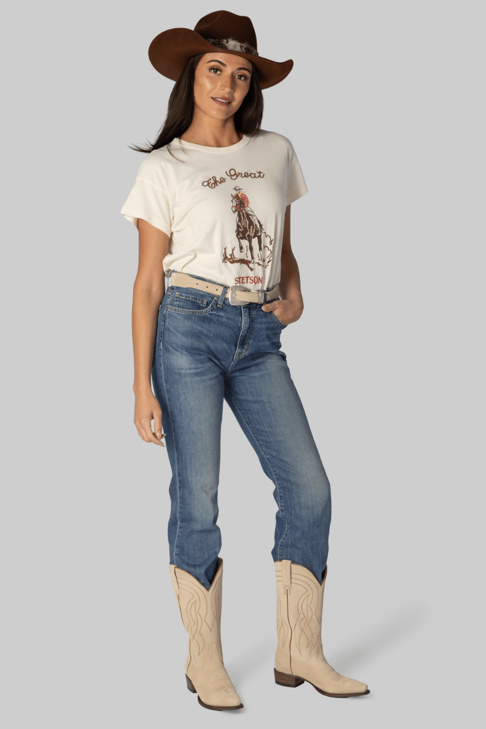 The Cowboy Boot Pearl Suede - The Great