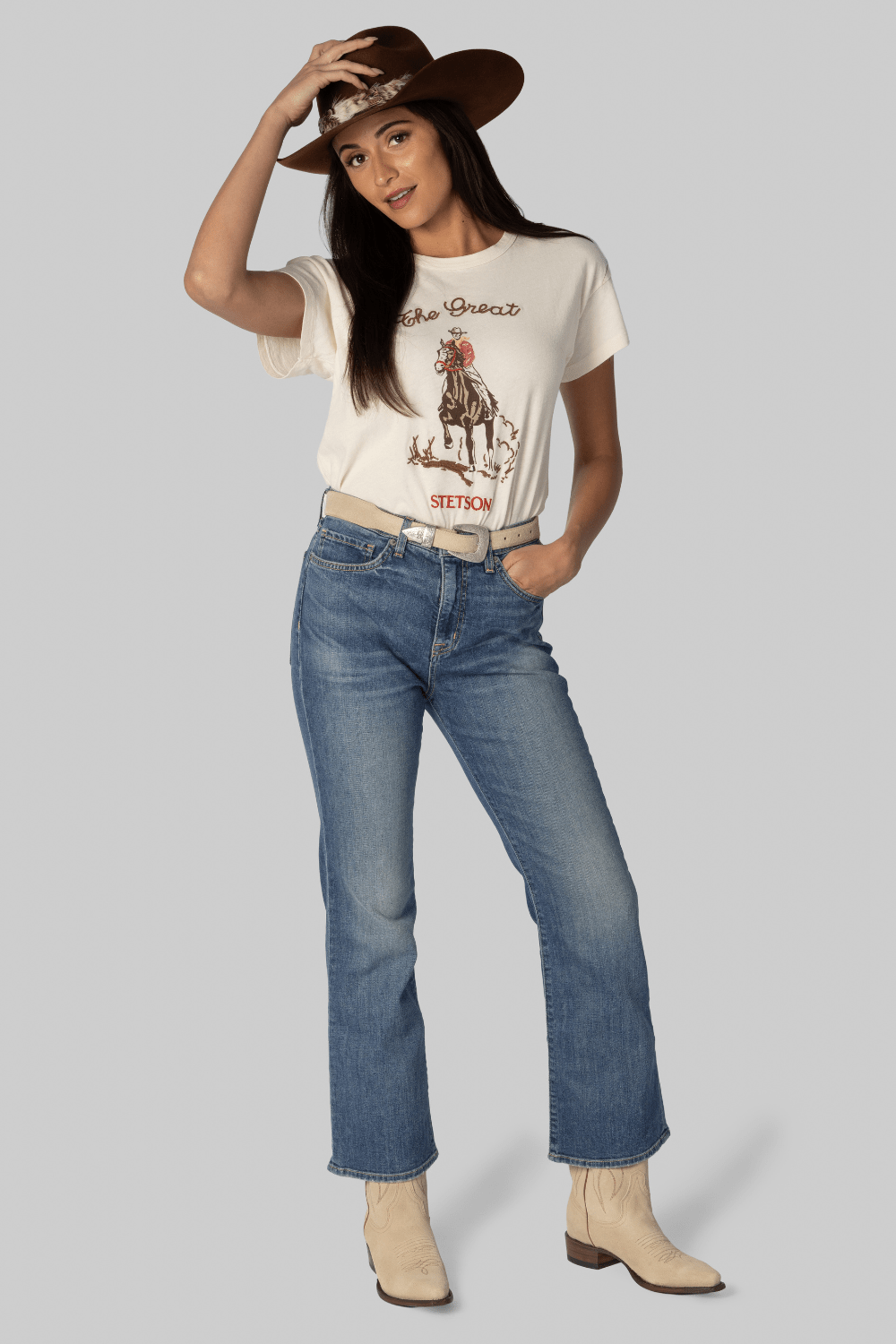 The Cowboy Boot Pearl Suede - The Great