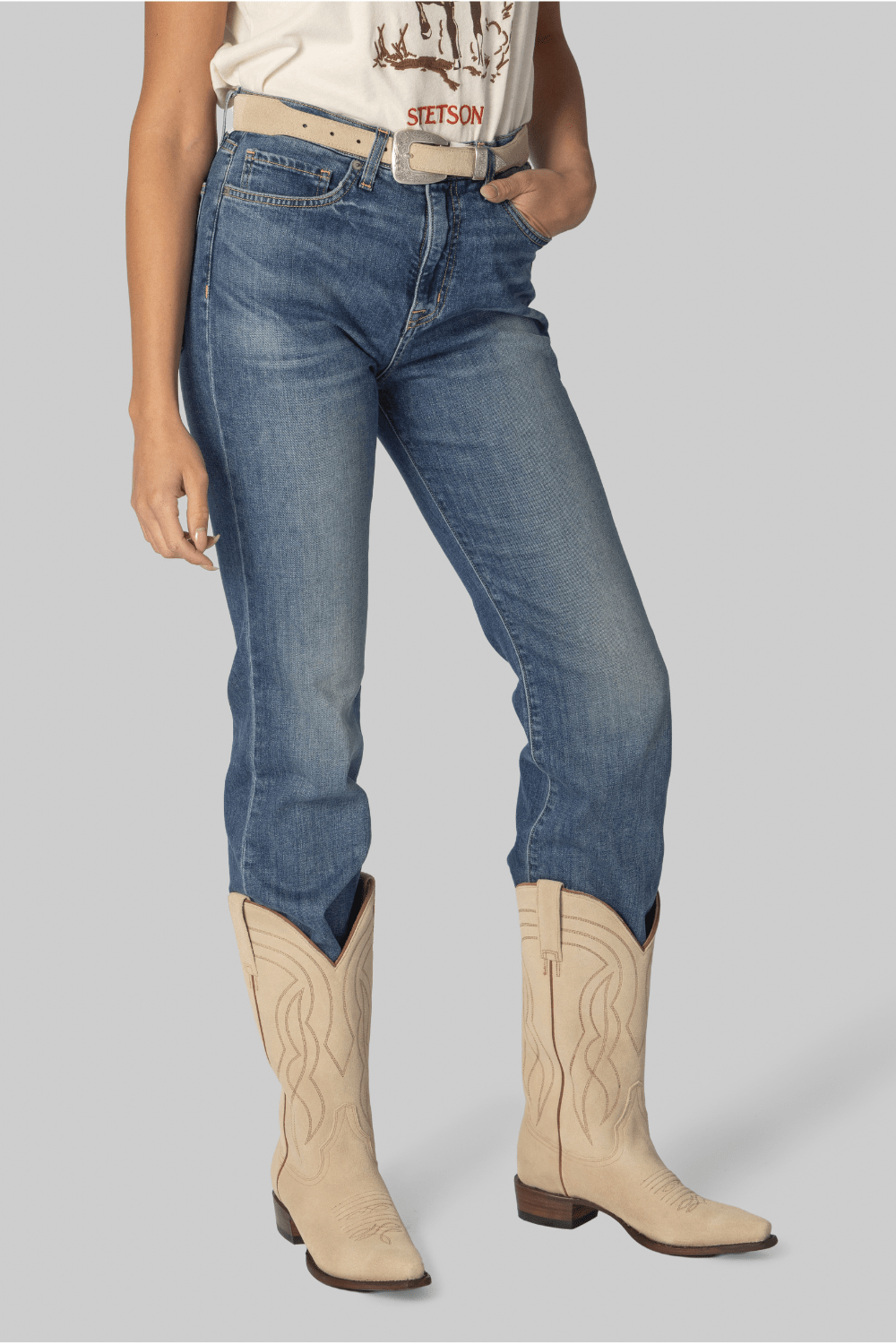 The Cowboy Boot Pearl Suede - The Great