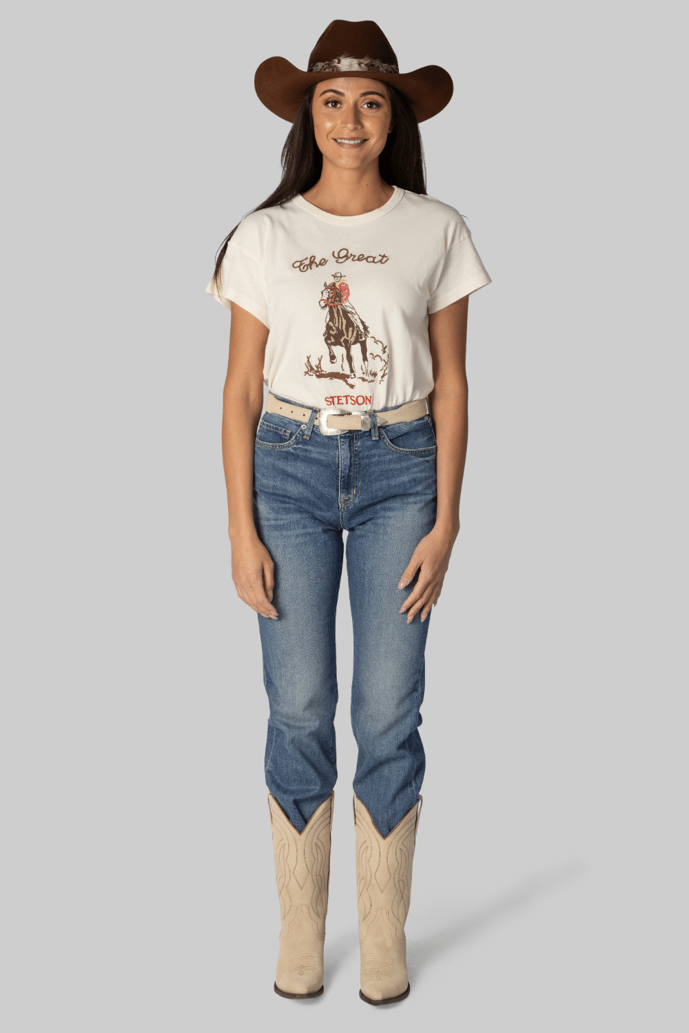 The Cowboy Boot Pearl Suede - The Great