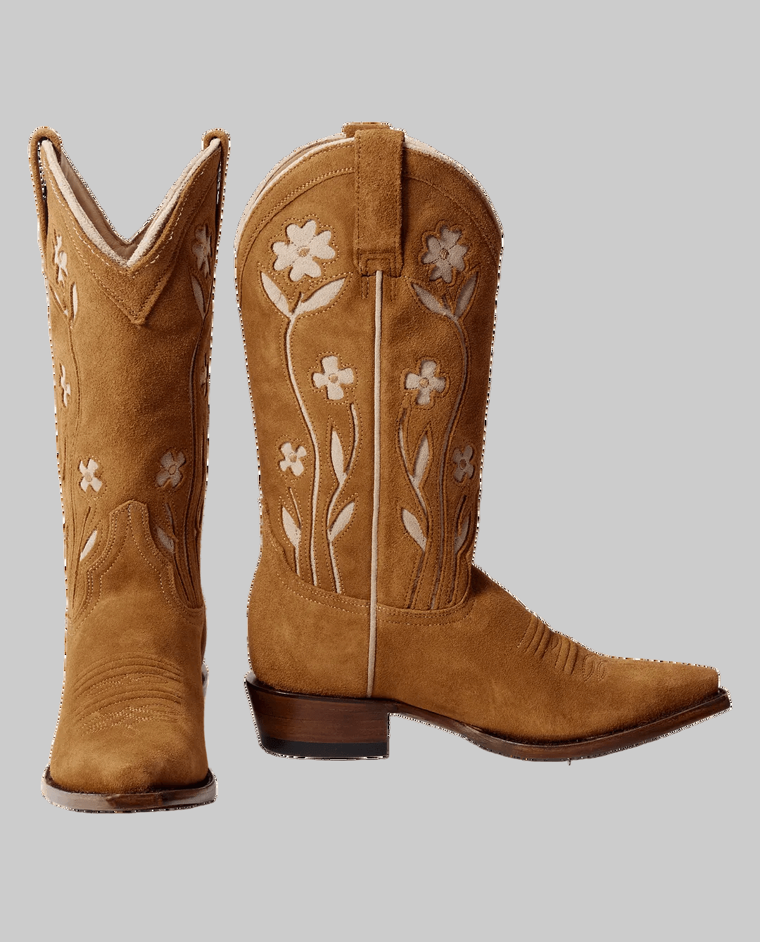 The Cowboy Boot Suede Floral - The Great