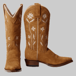 The Cowboy Boot Suede Floral - The Great