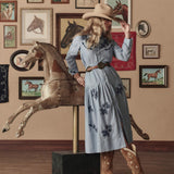 The Cowboy Boot Suede Floral - The Great