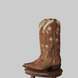 The Cowboy Boot Suede Floral - The Great