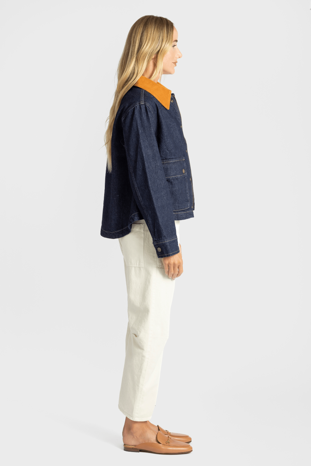 The Denim Swingy Jacket - The Great