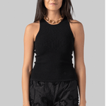 The Madison Cotton Tank in Black - The Garment