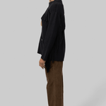 The Western Fringe Sweater Jacket - Black - The Great