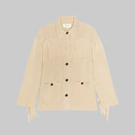 The Western Fringe Sweater Jacket - Natural - The Great
