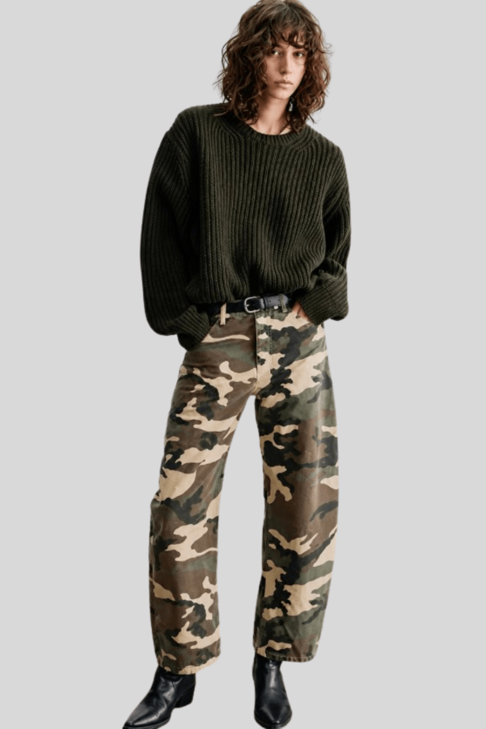 Tribeca Pant Khaki Overdyed Camo - Nili Lotan