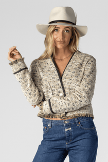 Tweed Jacquard Cropped Jacket - Forte Forte