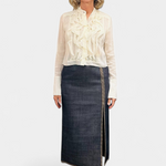 Bounded Denim Skirt - The Posh Peacock