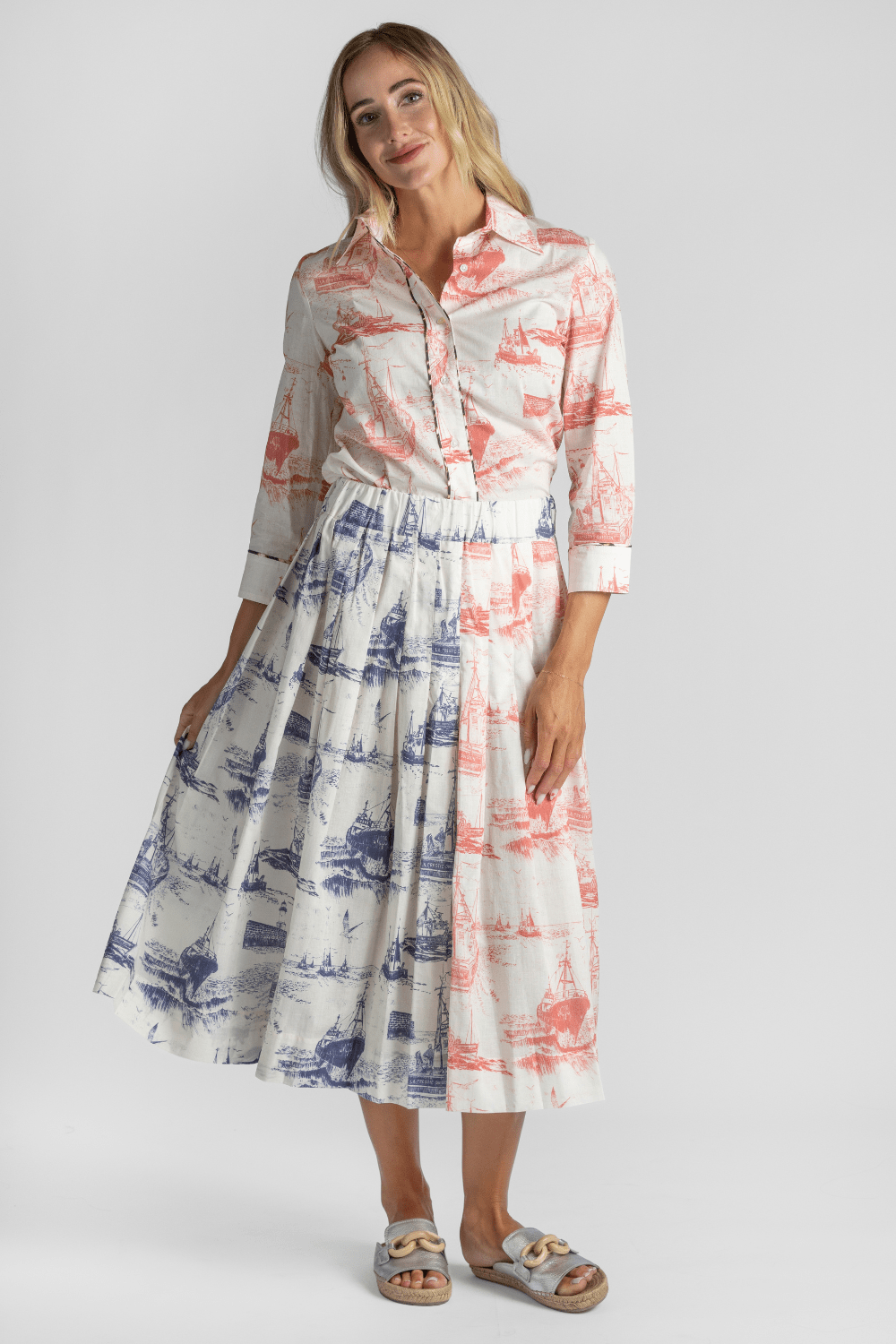 Venise Boat Print Skirt - La Prestic Ouiston