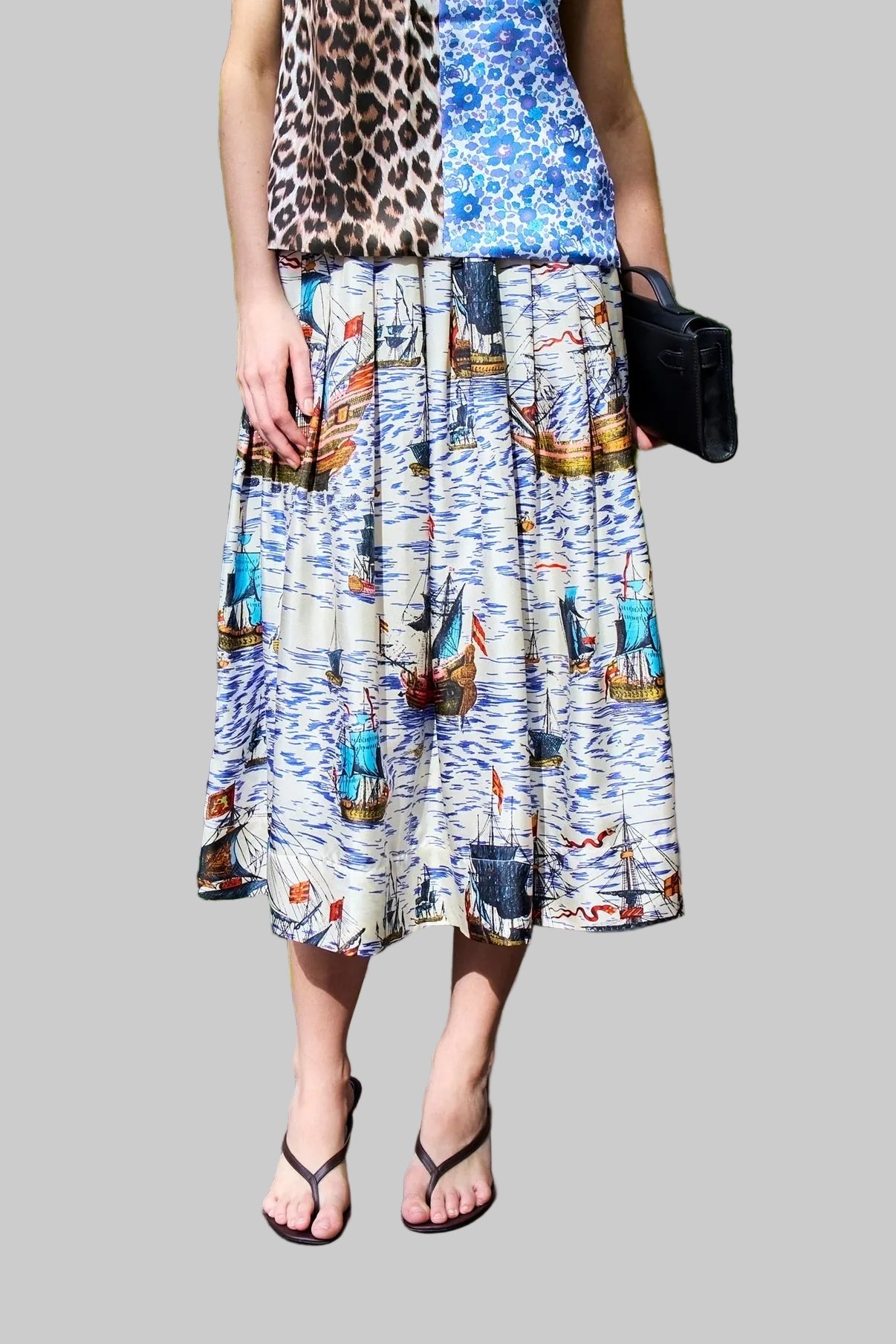 Venise Skirt Mix Caravelle Print - La Prestic Ouiston