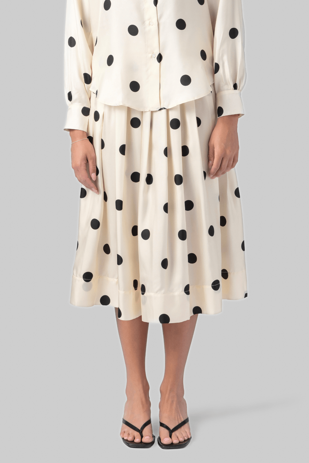 Venise Skirt - Mix Dot/Stripe Print Skirt - La Prestic Ouiston