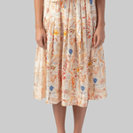 Venise Skirt - Mix Floral Orange/Blue Floral Print - La Prestic Ouiston