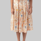 Venise Skirt - Mix Floral Orange/Blue Floral Print - La Prestic Ouiston