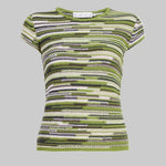 Veya Knit Tee in Green Linen - Proenza Schouler White Label