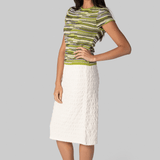 Veya Knit Tee in Green Linen - Proenza Schouler White Label