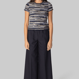 Veya Knit Tee in Navy Linen - Proenza Schouler White Label