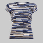 Veya Knit Tee in Navy Linen - Proenza Schouler White Label