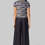 Veya Knit Tee in Navy Linen - Proenza Schouler White Label