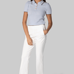 White Compact Jersey Crop Pant - Odeeh