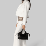 White Compact Jersey Crop Pant - Odeeh