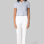 White Compact Jersey Crop Pant - Odeeh