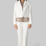 White Compact Jersey Crop Pant - Odeeh