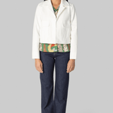 White Compact Jersey Jacket - Odeeh