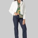 White Compact Jersey Jacket - Odeeh