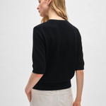 Cashmere Elbow Sleeve Tee - The Posh Peacock