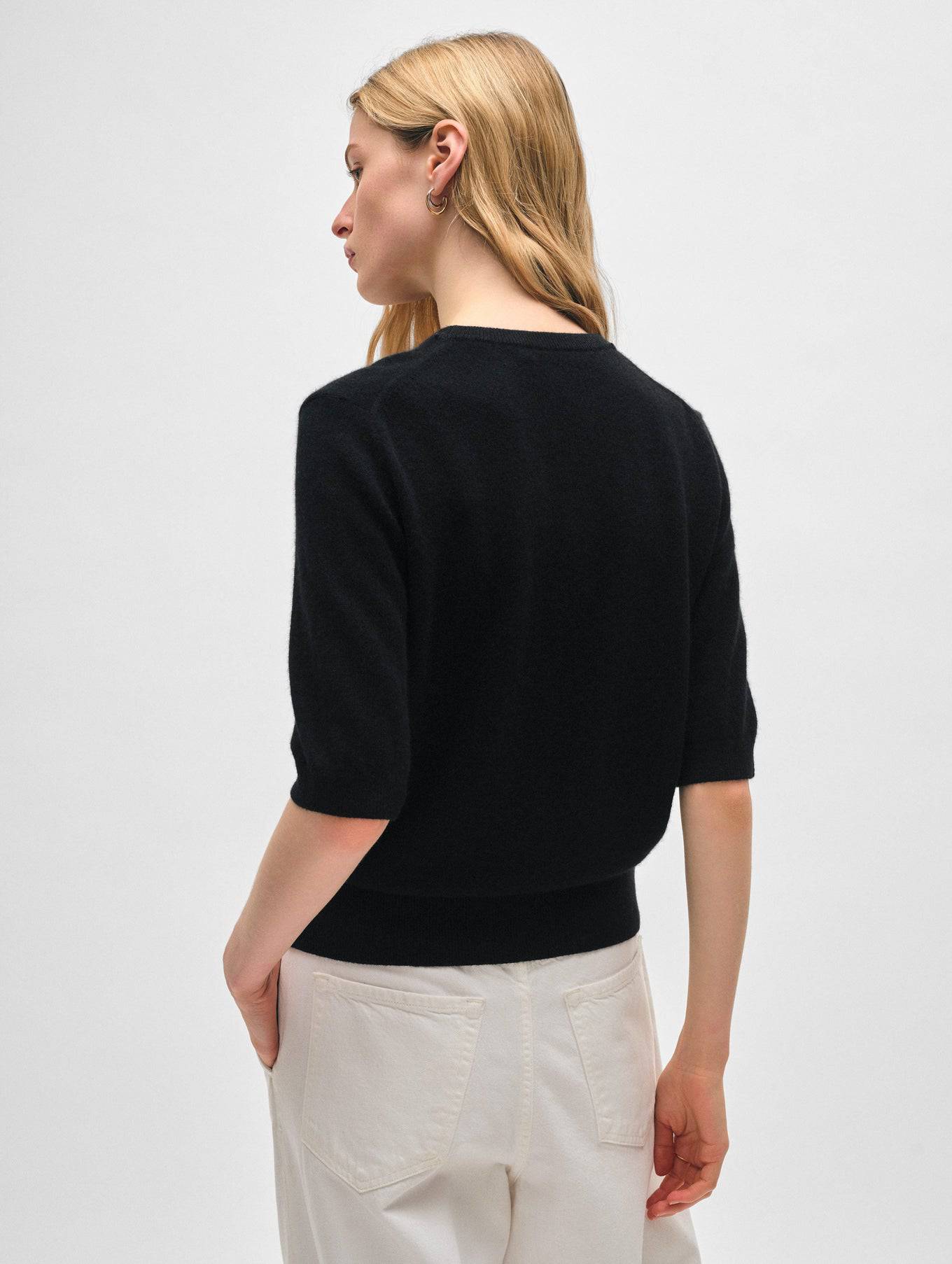 Cashmere Elbow Sleeve Tee - The Posh Peacock