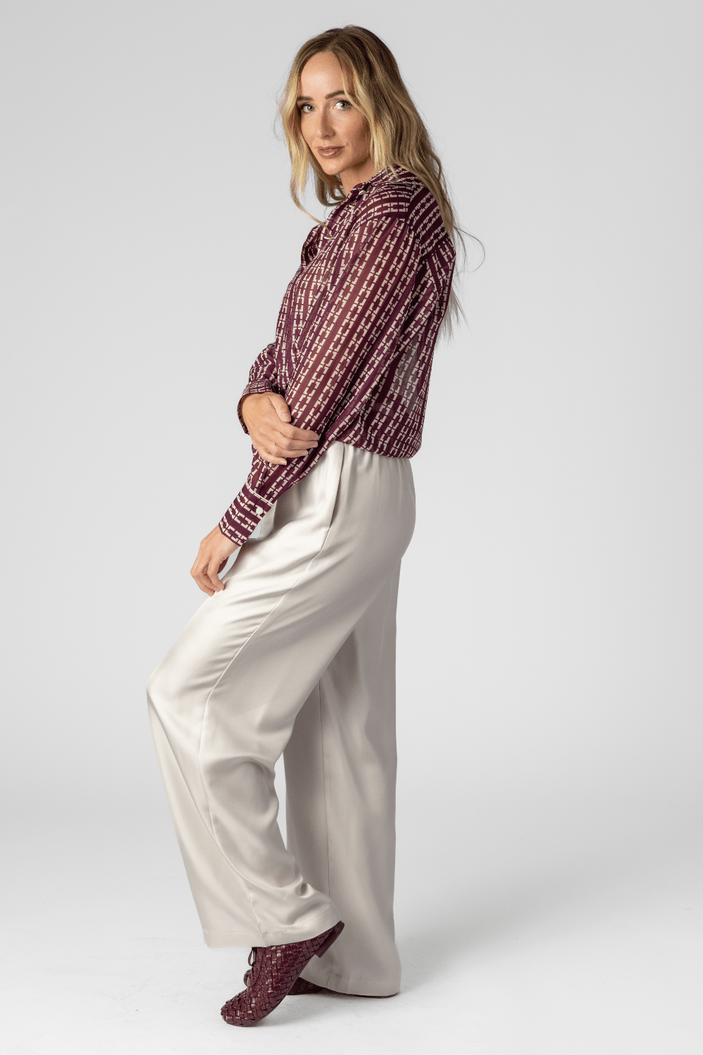 Wide Leg Silk Trouser - Lisa Yang