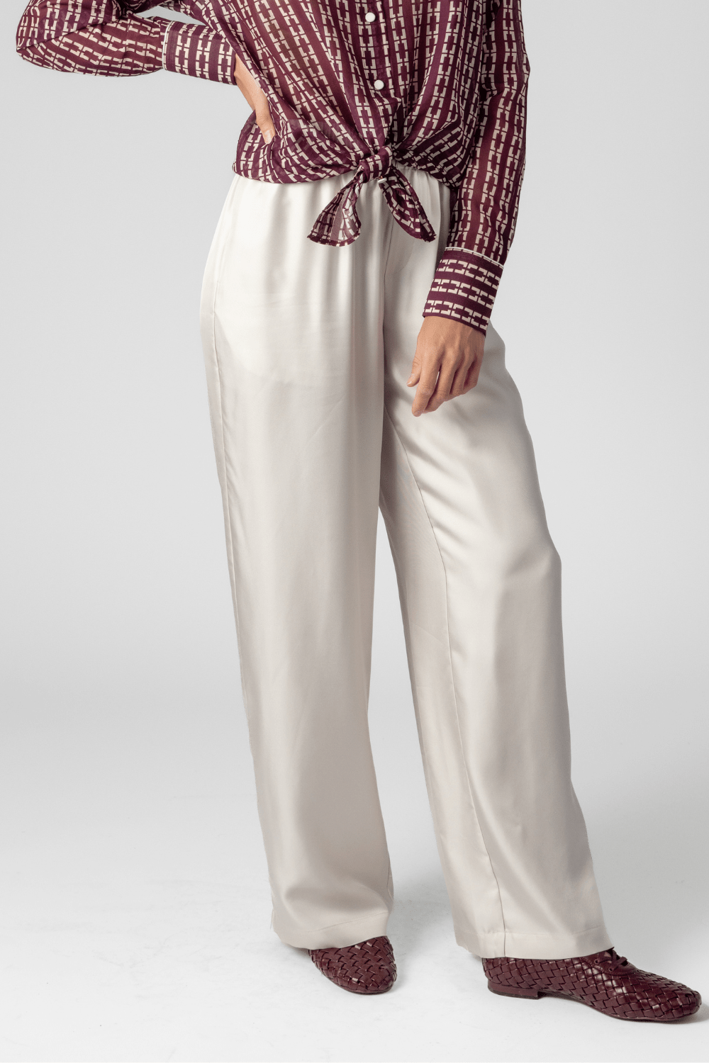 Wide Leg Silk Trouser - Lisa Yang