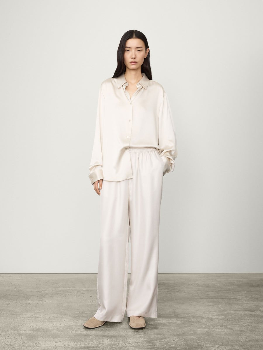 Wide Leg Silk Trouser - Lisa Yang