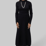 Xavier Ribbed Mock Neck Sweater in Black - Saint Art