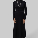 Xavier Ribbed Mock Neck Sweater in Black - Saint Art