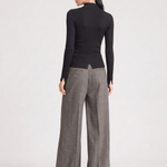 Xavier Ribbed Mock Neck Sweater in Dark Gray Heather - Saint Art