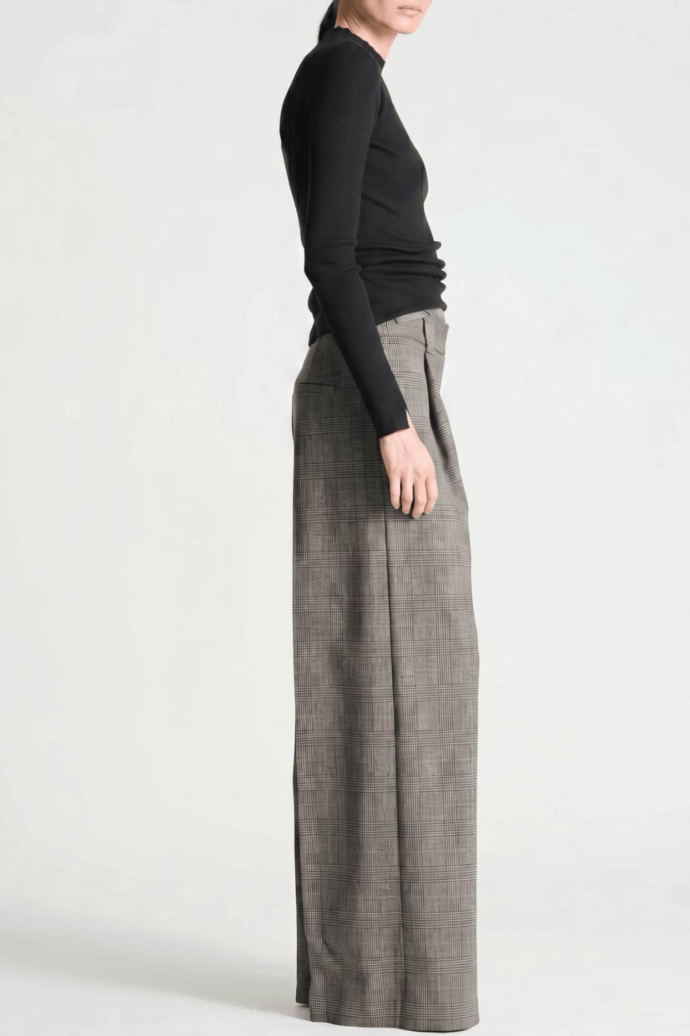 Xavier Ribbed Mock Neck Sweater in Dark Gray Heather - Saint Art