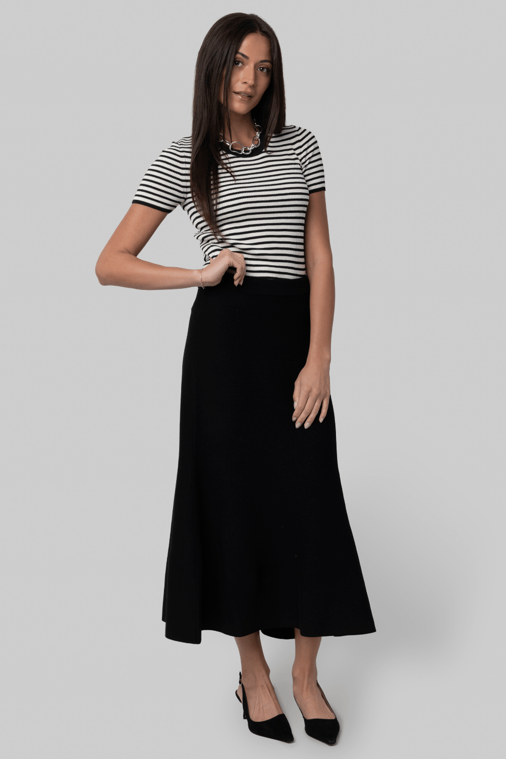 Zev Compact Knit Midi Skirt - Simkhai