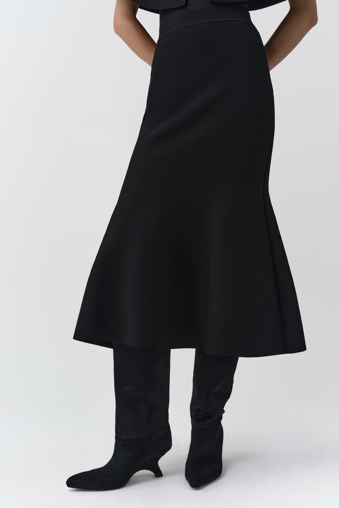 Zev Compact Knit Midi Skirt - Simkhai