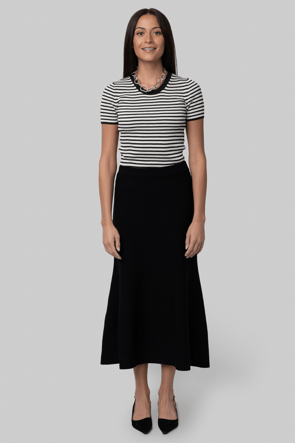Zev Compact Knit Midi Skirt - Simkhai