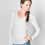 Majestic Long Sleeve V Neck T-Shirt - Majestic