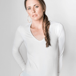 Majestic Long Sleeve V Neck T-Shirt - Majestic